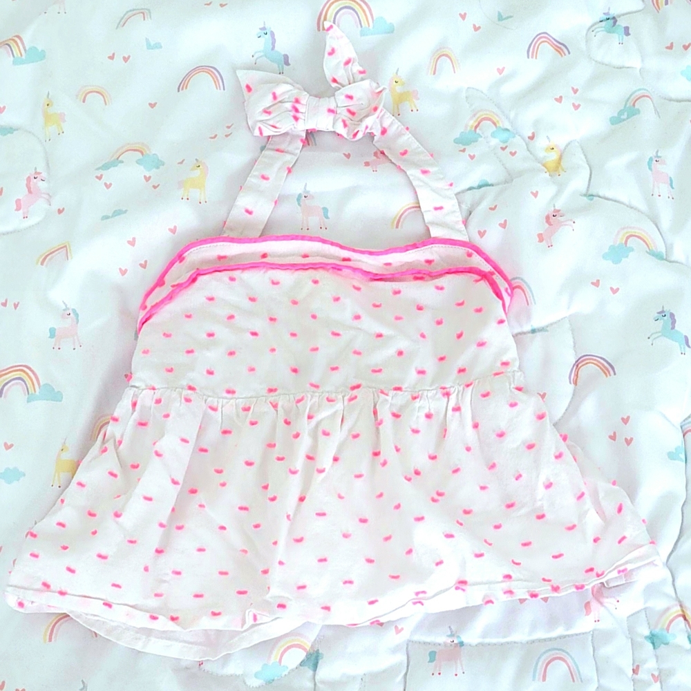 Janie and Jack Pink and White Polka Dot Top 2T